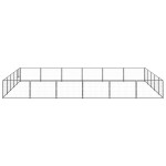vidaXL Padoc pentru câini, negru, 30 m², oțel vidaXL Padoc pentru câini, negru, 30 m², oțel