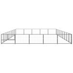 vidaXL Padoc pentru câini, negru, 45 m², oțel vidaXL Padoc pentru câini, negru, 45 m², oțel