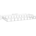 vidaXL Padoc pentru câini, negru, 45 m², oțel vidaXL Padoc pentru câini, negru, 45 m², oțel