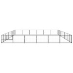 vidaXL Padoc pentru câini, negru, 60 m², oțel