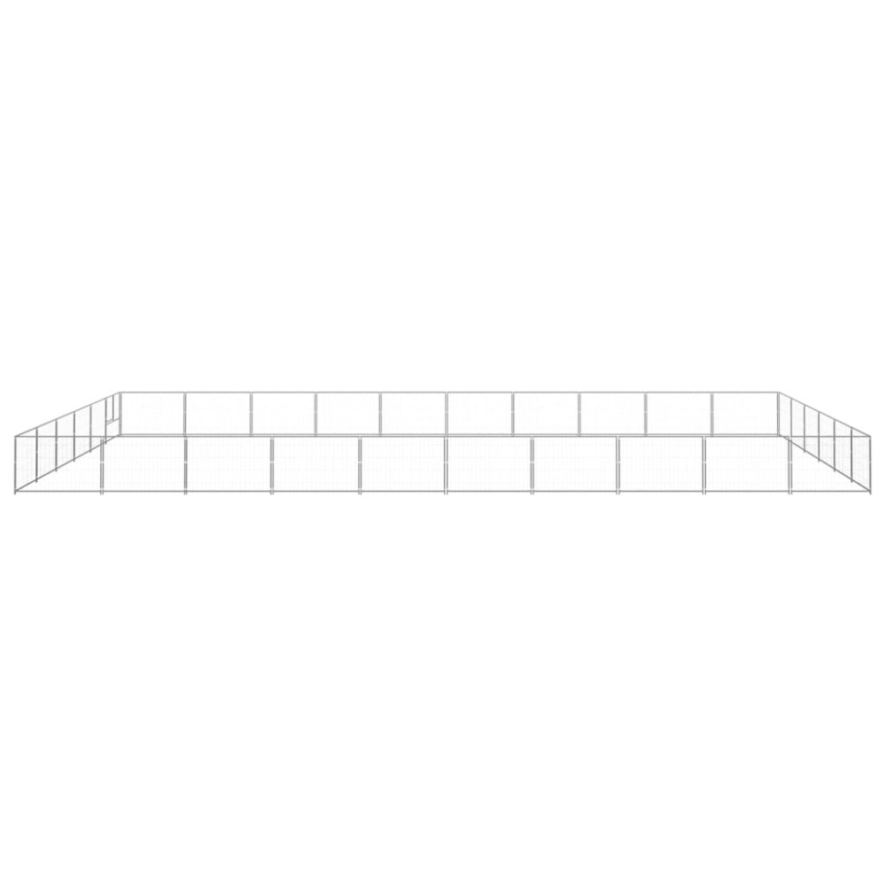 vidaXL Padoc pentru câini, argintiu, 60 m², oțel