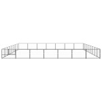 vidaXL Padoc pentru câini, negru, 56 m², oțel vidaXL Padoc pentru câini, negru, 56 m², oțel
