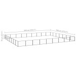 vidaXL Padoc pentru câini, negru, 63 m², oțel vidaXL Padoc pentru câini, negru, 63 m², oțel