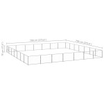 vidaXL Padoc pentru câini, argintiu, 49 m², oțel vidaXL Padoc pentru câini, argintiu, 49 m², oțel