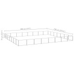 vidaXL Padoc pentru câini, argintiu, 56 m², oțel vidaXL Padoc pentru câini, argintiu, 56 m², oțel