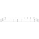 vidaXL Padoc pentru câini, argintiu, 63 m², oțel