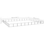 vidaXL Padoc pentru câini, negru, 80 m², oțel vidaXL Padoc pentru câini, negru, 80 m², oțel
