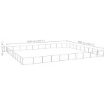 vidaXL Padoc pentru câini, argintiu, 90 m², oțel vidaXL Padoc pentru câini, argintiu, 90 m², oțel