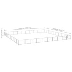 vidaXL Padoc pentru câini, argintiu, 100 m², oțel