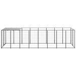 vidaXL Padoc pentru câini, negru, 4,84 m², oțel vidaXL Padoc pentru câini, negru, 4,84 m², oțel