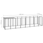 vidaXL Padoc pentru câini, negru, 4,84 m², oțel vidaXL Padoc pentru câini, negru, 4,84 m², oțel