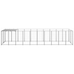 vidaXL Padoc pentru câini, argintiu, 6,05 m², oțel vidaXL Padoc pentru câini, argintiu, 6,05 m², oțel