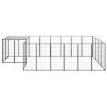 vidaXL Padoc pentru câini, negru, 8,47 m², oțel vidaXL Padoc pentru câini, negru, 8,47 m², oțel