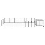 vidaXL Padoc pentru câini, negru, 22,99 m², oțel vidaXL Padoc pentru câini, negru, 22,99 m², oțel