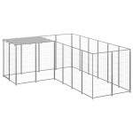 vidaXL Padoc pentru câini, argintiu, 4,84 m², oțel vidaXL Padoc pentru câini, argintiu, 4,84 m², oțel