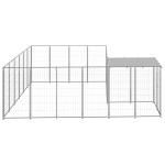vidaXL Padoc pentru câini, argintiu, 8,47 m², oțel vidaXL Padoc pentru câini, argintiu, 8,47 m², oțel