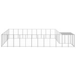 vidaXL Padoc pentru câini, argintiu, 19,36 m², oțel vidaXL Padoc pentru câini, argintiu, 19,36 m², oțel