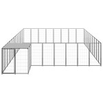 vidaXL Padoc pentru câini, negru, 25,41 m², oțel vidaXL Padoc pentru câini, negru, 25,41 m², oțel