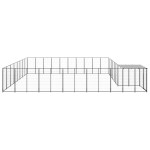 vidaXL Padoc pentru câini, negru, 25,41 m², oțel vidaXL Padoc pentru câini, negru, 25,41 m², oțel