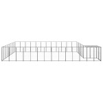 vidaXL Padoc pentru câini, negru, 30,25 m², oțel vidaXL Padoc pentru câini, negru, 30,25 m², oțel