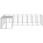 vidaXL Padoc pentru câini, argintiu, 6,05 m², oțel vidaXL Padoc pentru câini, argintiu, 6,05 m², oțel