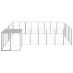 vidaXL Padoc pentru câini, argintiu, 15,73 m², oțel vidaXL Padoc pentru câini, argintiu, 15,73 m², oțel