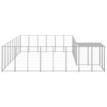 vidaXL Padoc pentru câini, argintiu, 15,73 m², oțel vidaXL Padoc pentru câini, argintiu, 15,73 m², oțel