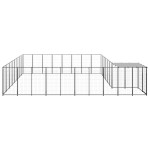 vidaXL Padoc pentru câini, argintiu, 20,57 m², oțel vidaXL Padoc pentru câini, argintiu, 20,57 m², oțel
