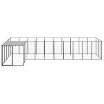 vidaXL Padoc pentru câini, negru, 7,26 m², oțel vidaXL Padoc pentru câini, negru, 7,26 m², oțel