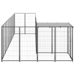 vidaXL Padoc pentru câini, negru, 7,26 m², oțel vidaXL Padoc pentru câini, negru, 7,26 m², oțel