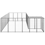 vidaXL Padoc pentru câini, negru, 13,31 m², oțel vidaXL Padoc pentru câini, negru, 13,31 m², oțel