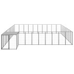 vidaXL Padoc pentru câini, negru, 25,41 m², oțel