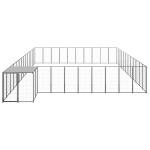 vidaXL Padoc pentru câini, negru, 37,51 m², oțel vidaXL Padoc pentru câini, negru, 37,51 m², oțel