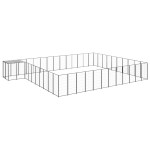 vidaXL Padoc pentru câini, negru, 37,51 m², oțel vidaXL Padoc pentru câini, negru, 37,51 m², oțel
