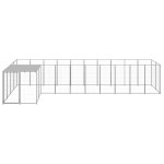 vidaXL Padoc pentru câini, argintiu, 7,26 m², oțel