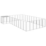 vidaXL Padoc pentru câini, argintiu, 19,36 m², oțel vidaXL Padoc pentru câini, argintiu, 19,36 m², oțel