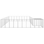 vidaXL Padoc pentru câini, argintiu, 25,41 m², oțel vidaXL Padoc pentru câini, argintiu, 25,41 m², oțel