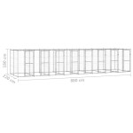 vidaXL Padoc câini de exterior cu acoperiș, 19,36 m², oțel galvanizat vidaXL Padoc câini de exterior cu acoperiș, 19,36 m², oțel galvanizat