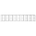 vidaXL Padoc câini de exterior cu acoperiș, 21,78 m², oțel galvanizat vidaXL Padoc câini de exterior cu acoperiș, 21,78 m², oțel galvanizat