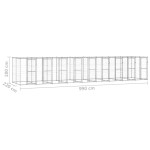 vidaXL Padoc câini de exterior cu acoperiș, 21,78 m², oțel galvanizat vidaXL Padoc câini de exterior cu acoperiș, 21,78 m², oțel galvanizat