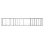 vidaXL Padoc câini de exterior cu acoperiș, 24,2 m², oțel galvanizat vidaXL Padoc câini de exterior cu acoperiș, 24,2 m², oțel galvanizat