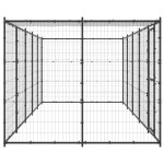 vidaXL Padoc pentru câini de exterior cu acoperiș, 12,1 m², oțel vidaXL Padoc pentru câini de exterior cu acoperiș, 12,1 m², oțel