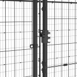 vidaXL Padoc pentru câini de exterior cu acoperiș, 12,1 m², oțel vidaXL Padoc pentru câini de exterior cu acoperiș, 12,1 m², oțel