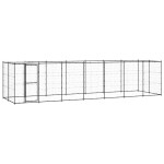 vidaXL Padoc pentru câini de exterior cu acoperiș, 16,94 m², oțel vidaXL Padoc pentru câini de exterior cu acoperiș, 16,94 m², oțel