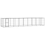 vidaXL Padoc pentru câini de exterior cu acoperiș, 21,78 m², oțel vidaXL Padoc pentru câini de exterior cu acoperiș, 21,78 m², oțel