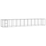 vidaXL Padoc pentru câini de exterior cu acoperiș, 26,62 m², oțel vidaXL Padoc pentru câini de exterior cu acoperiș, 26,62 m², oțel
