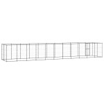 vidaXL Padoc pentru câini de exterior cu acoperiș, 26,62 m², oțel vidaXL Padoc pentru câini de exterior cu acoperiș, 26,62 m², oțel
