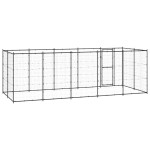 vidaXL Padoc pentru câini de exterior, 12,1 m², oțel vidaXL Padoc pentru câini de exterior, 12,1 m², oțel