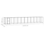 vidaXL Padoc pentru câini de exterior, 26,62 m², oțel vidaXL Padoc pentru câini de exterior, 26,62 m², oțel
