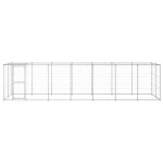 vidaXL Padoc câini de exterior cu acoperiș, 16,94 m², oțel galvanizat vidaXL Padoc câini de exterior cu acoperiș, 16,94 m², oțel galvanizat
